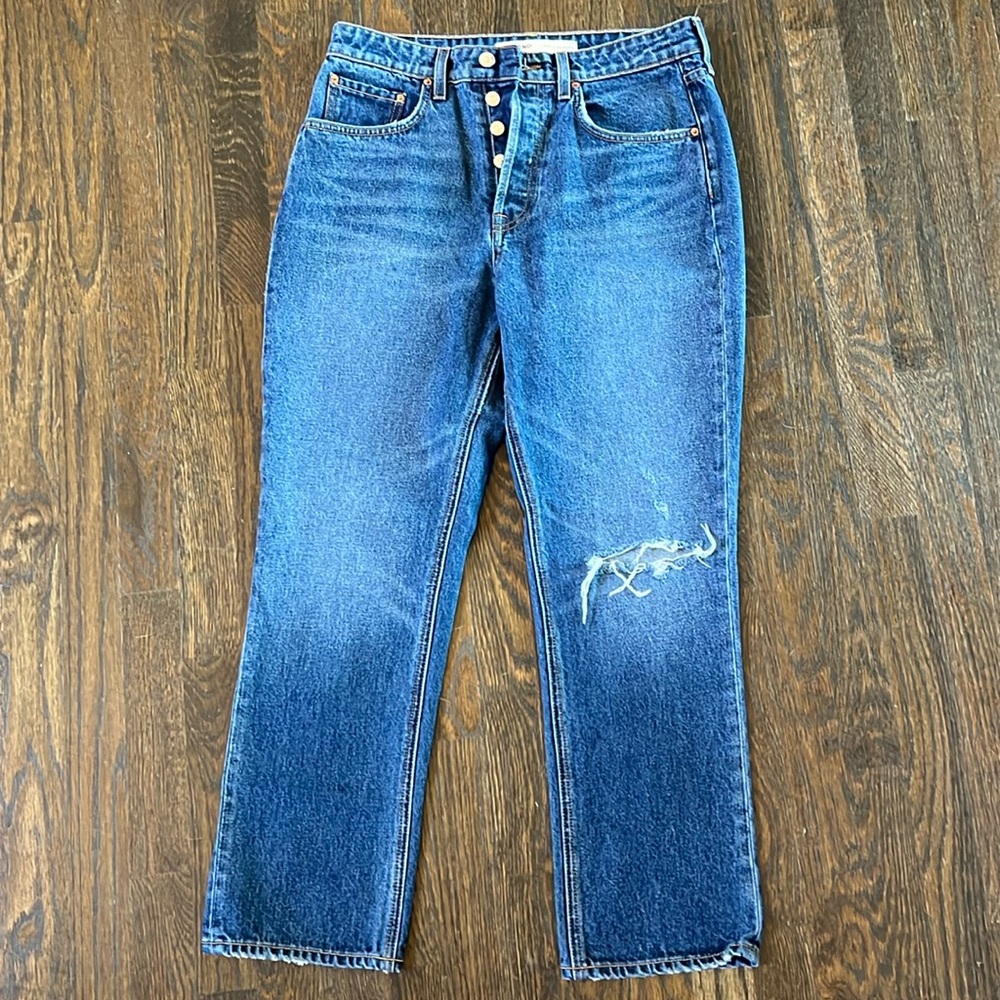 The Karina grlfrnd jeans EUC high rise straight crop